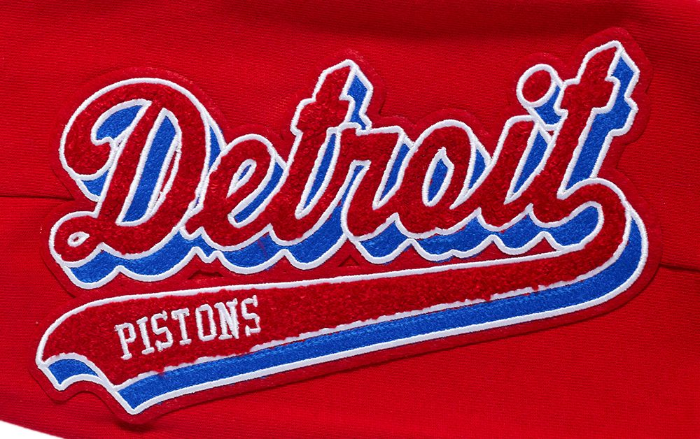 Pro Standard Men's Detroit Pistons Red Script Tail Rib Fleece Sweatpants product image