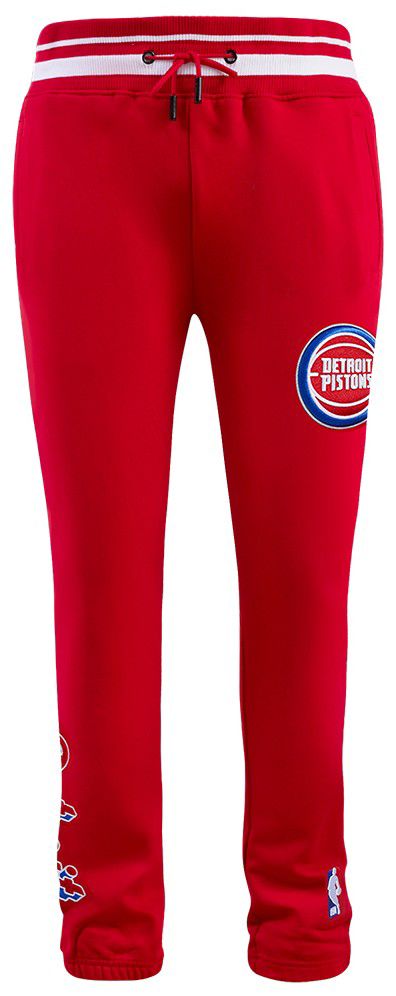 Pro Standard Men's Detroit Pistons Red Script Tail Rib Fleece Sweatpants product image