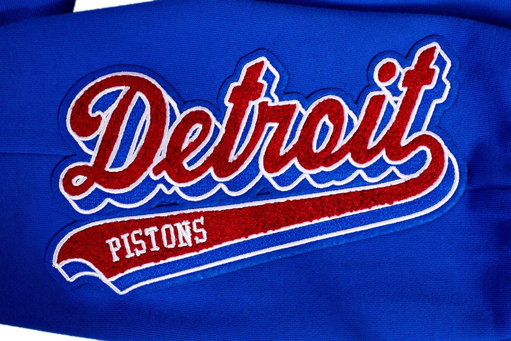 Pro Standard Men's Detroit Pistons Blue Script Tail Rib Fleece Sweatpants product image