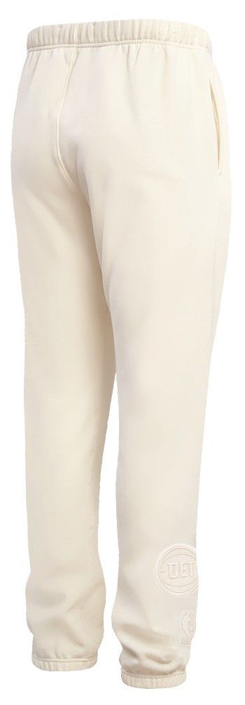 Pro Standard Men's Detroit Pistons Off White Neutral Fleece Sweatpants product image