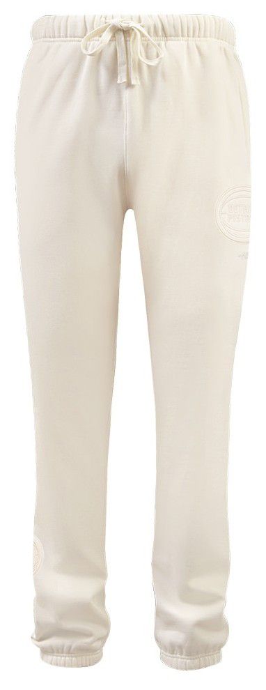 Pro Standard Men's Detroit Pistons Off White Neutral Fleece Sweatpants product image