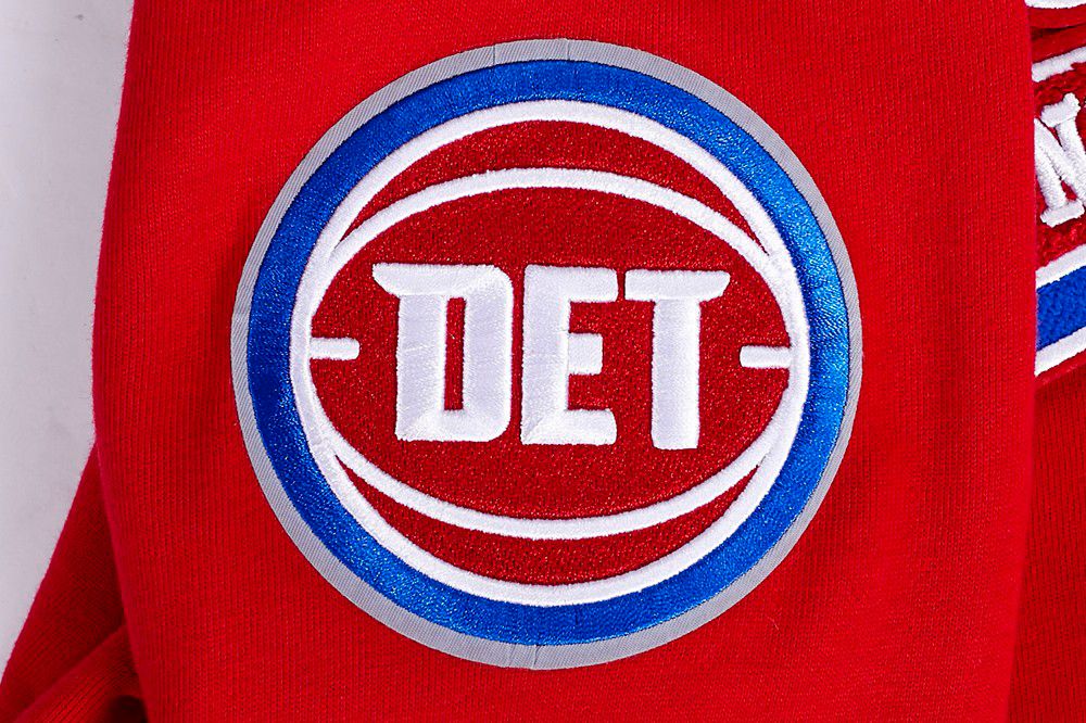 Pro Standard Men's Detroit Pistons Red Script Tail Fleece Pullover Hoodie product image