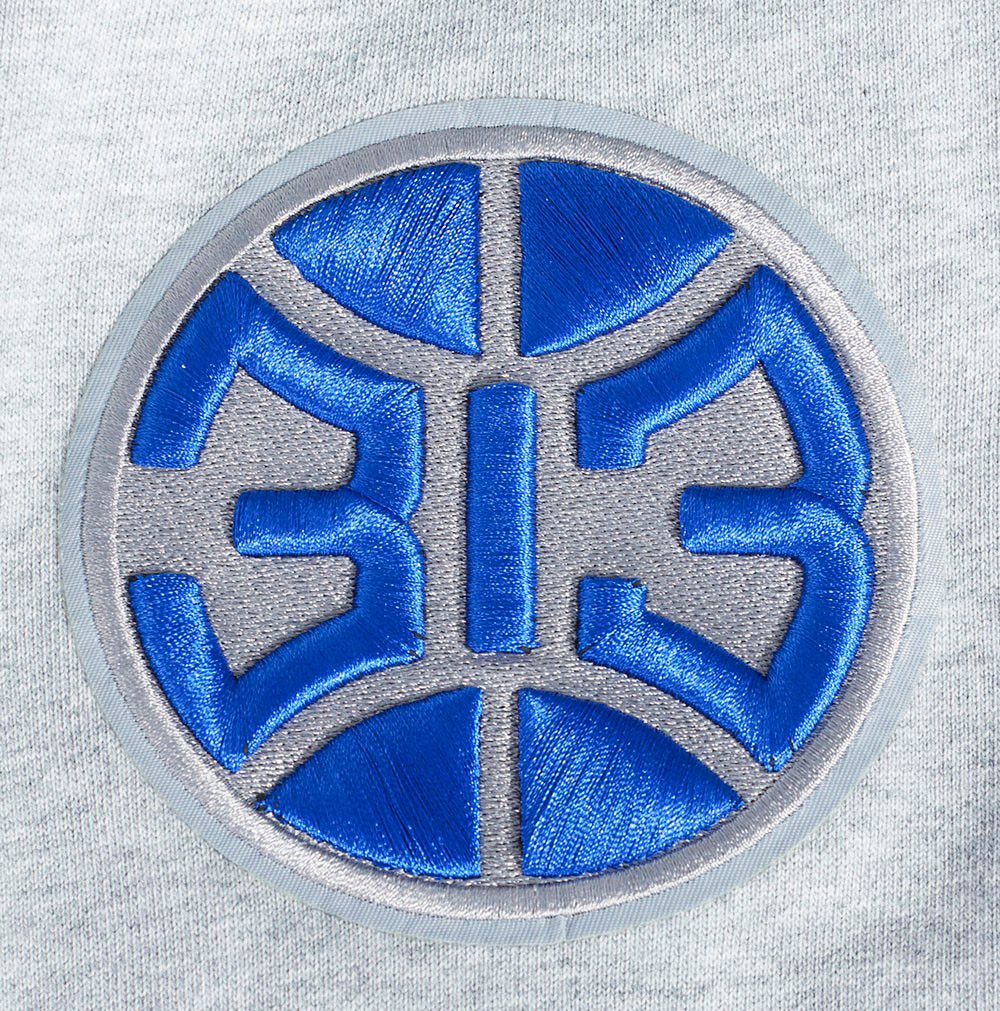 Pro Standard Men's Detroit Pistons Grey Old English Fleece Crewneck Sweatshirt product image