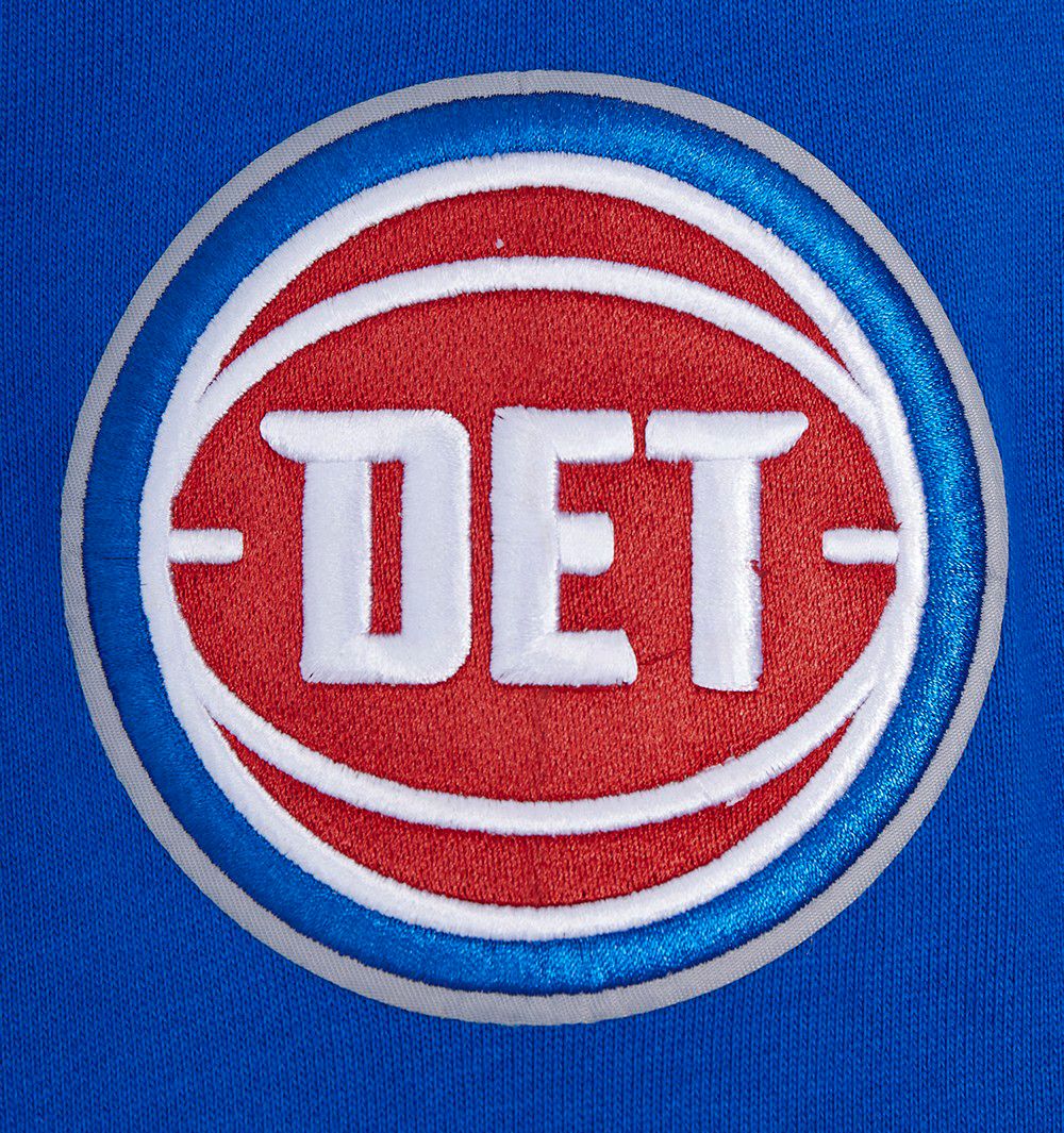 Pro Standard Men's Detroit Pistons Blue Old English Fleece Crewneck Sweatshirt product image