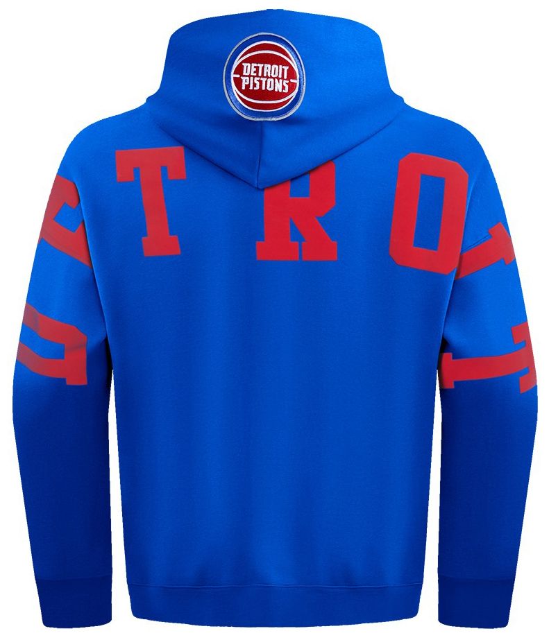Pro Standard Men's Detroit Pistons Blue Wing Span Drop Fleece Hoodie product image