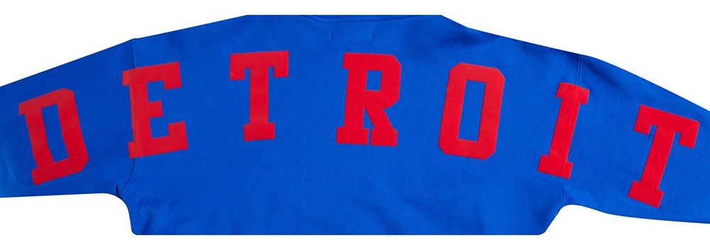 Pro Standard Men's Detroit Pistons Blue Wing Span Drop Fleece Hoodie product image