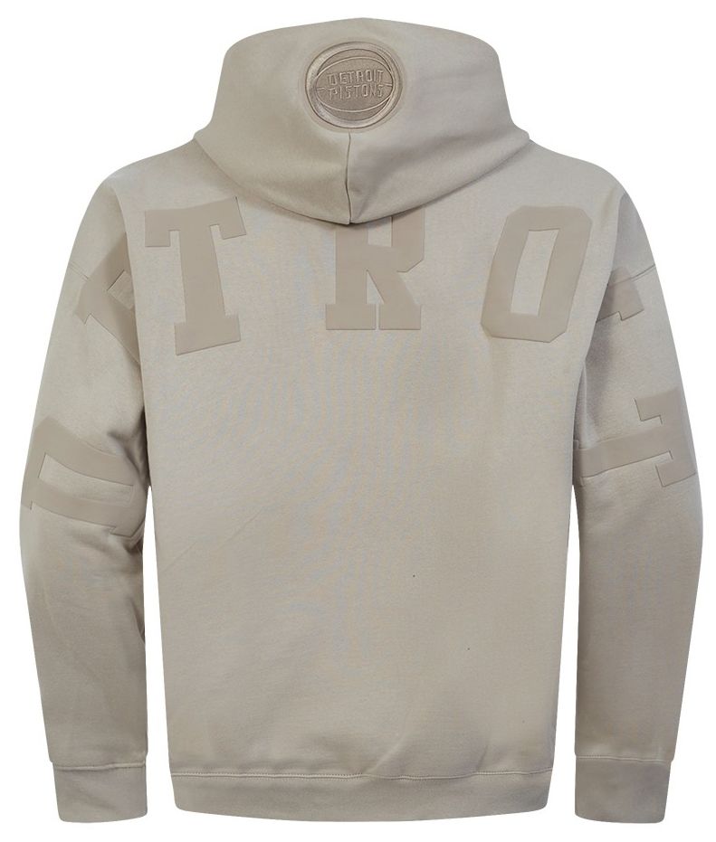 Pro Standard Men's Detroit Pistons Taupe Wing Span Drop Fleece Hoodie product image