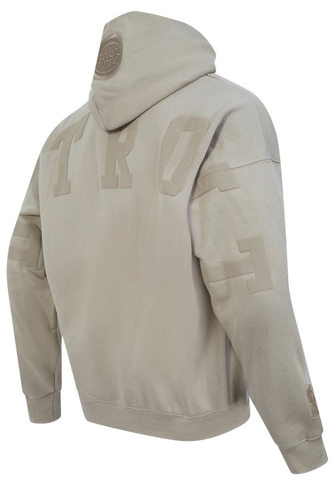 Pro Standard Men's Detroit Pistons Taupe Wing Span Drop Fleece Hoodie product image