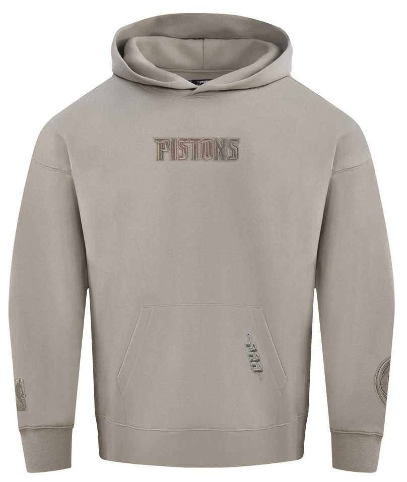 Pro Standard Men's Detroit Pistons Taupe Wing Span Drop Fleece Hoodie product image