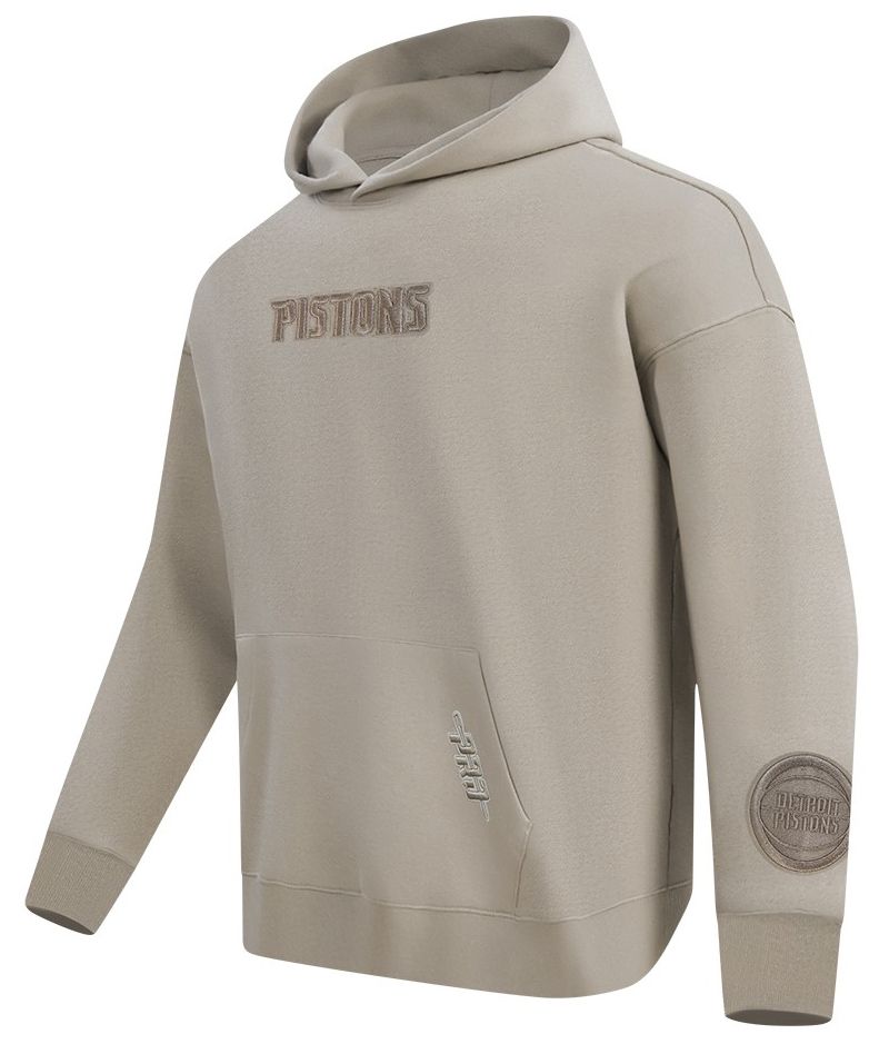 Pro Standard Men's Detroit Pistons Taupe Wing Span Drop Fleece Hoodie product image