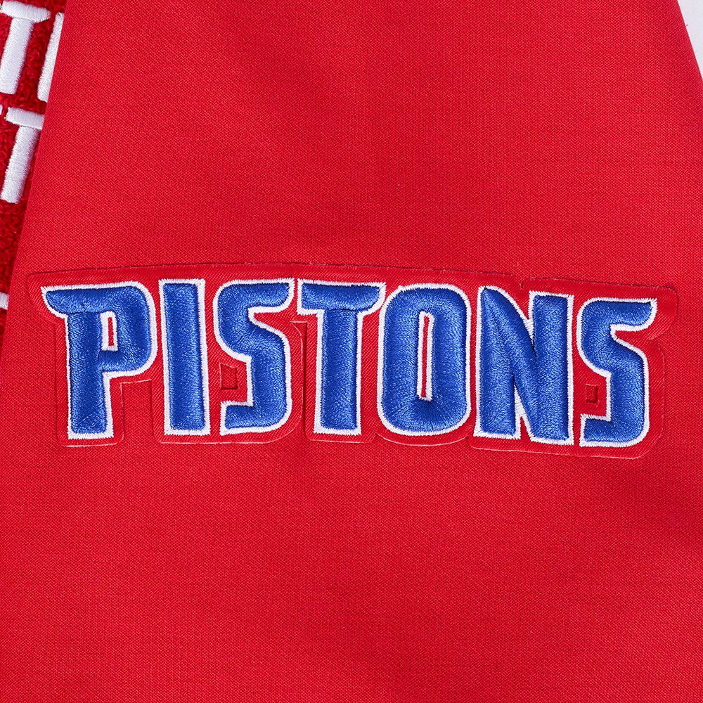 Pro Standard Men's Detroit Pistons Red Classic Chenille Pullover Hoodie product image