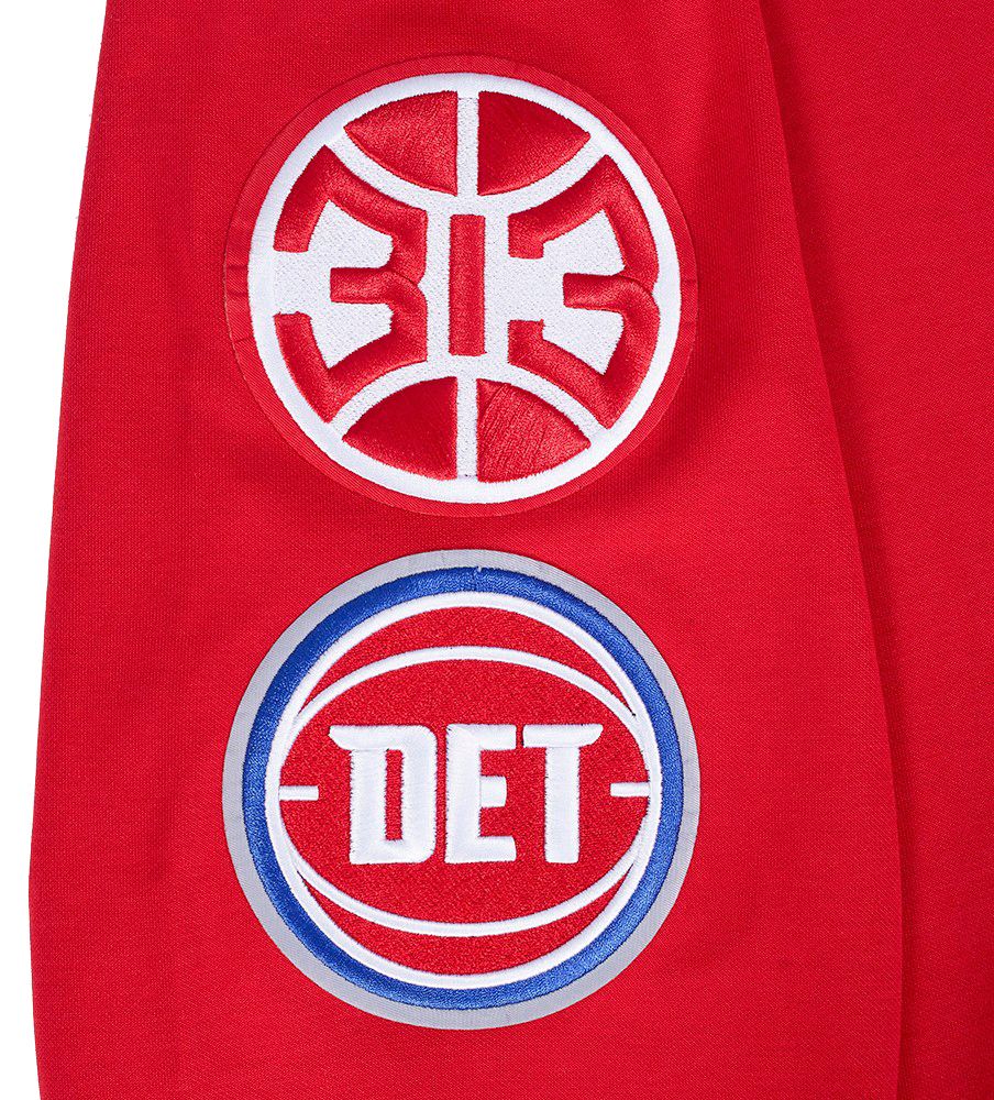 Pro Standard Men's Detroit Pistons Red Classic Chenille Pullover Hoodie product image