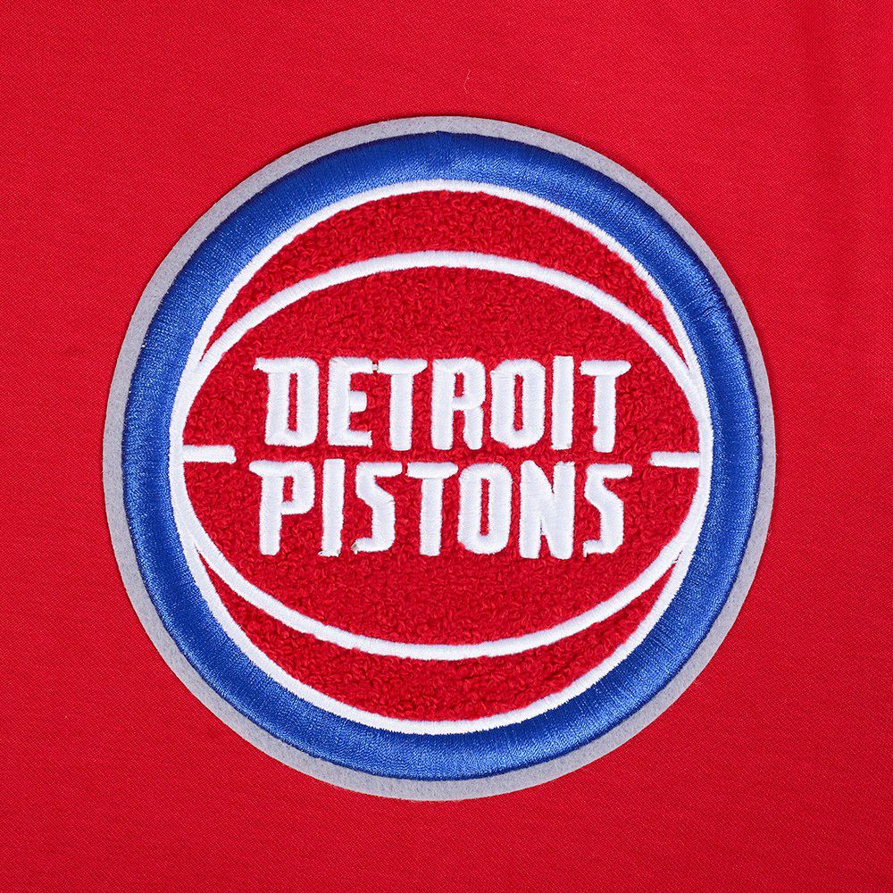 Pro Standard Men's Detroit Pistons Red Classic Chenille Pullover Hoodie product image