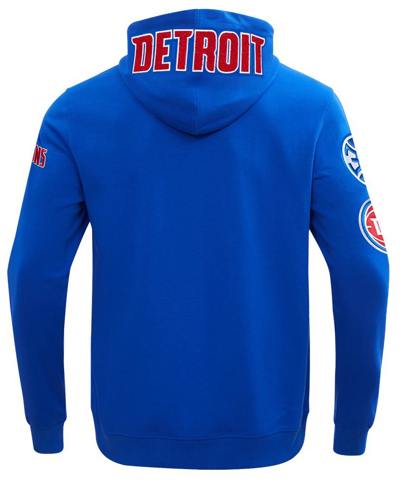 Pro Standard Men's Detroit Pistons Blue Classic Chenille Full Zip Hoodie product image