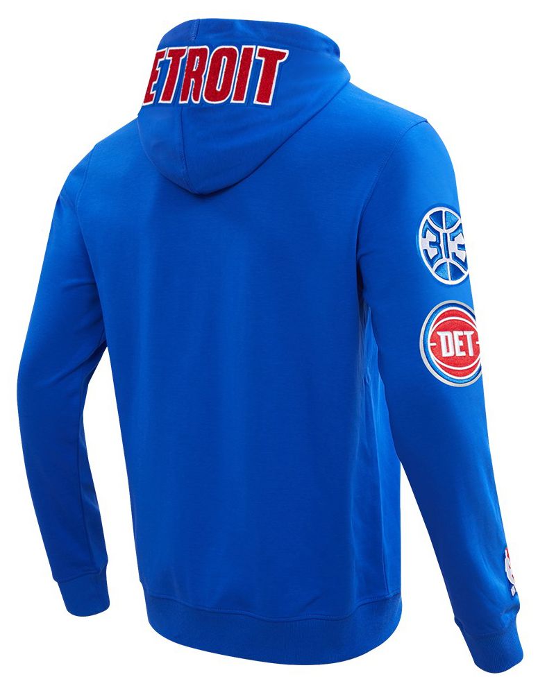 Pro Standard Men's Detroit Pistons Blue Classic Chenille Full Zip Hoodie product image