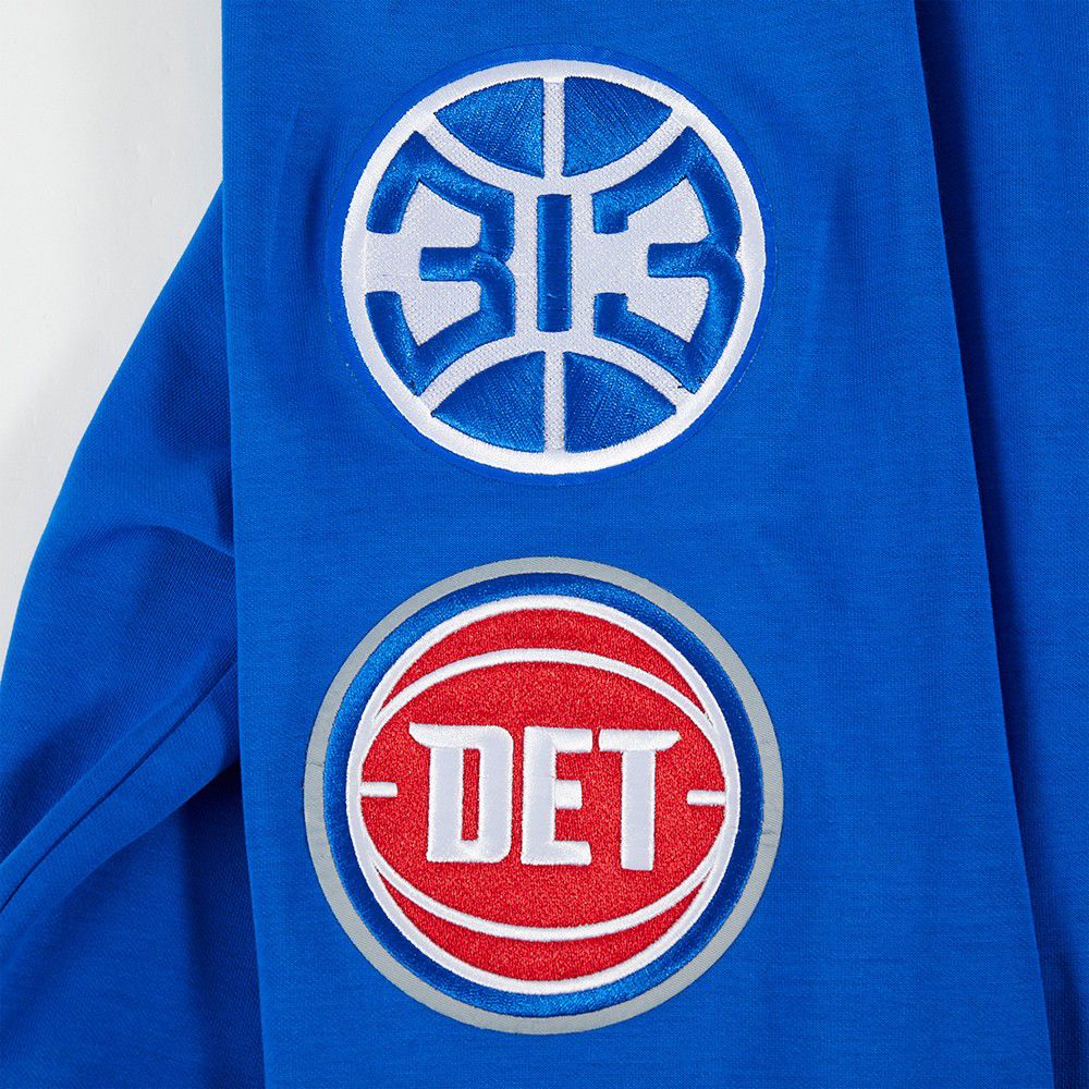 Pro Standard Men's Detroit Pistons Blue Classic Chenille Full Zip Hoodie product image