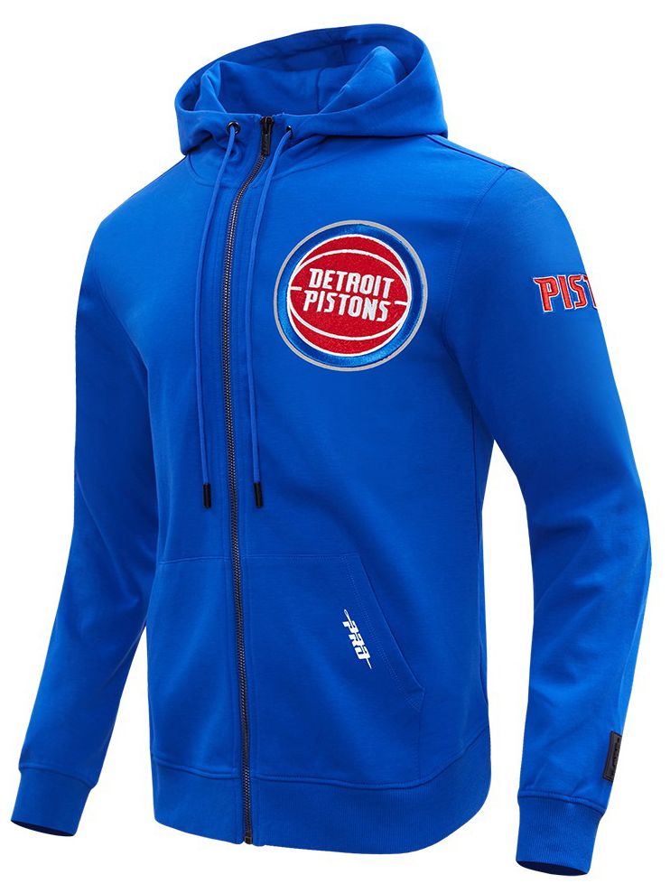 Pro Standard Men's Detroit Pistons Blue Classic Chenille Full Zip Hoodie product image