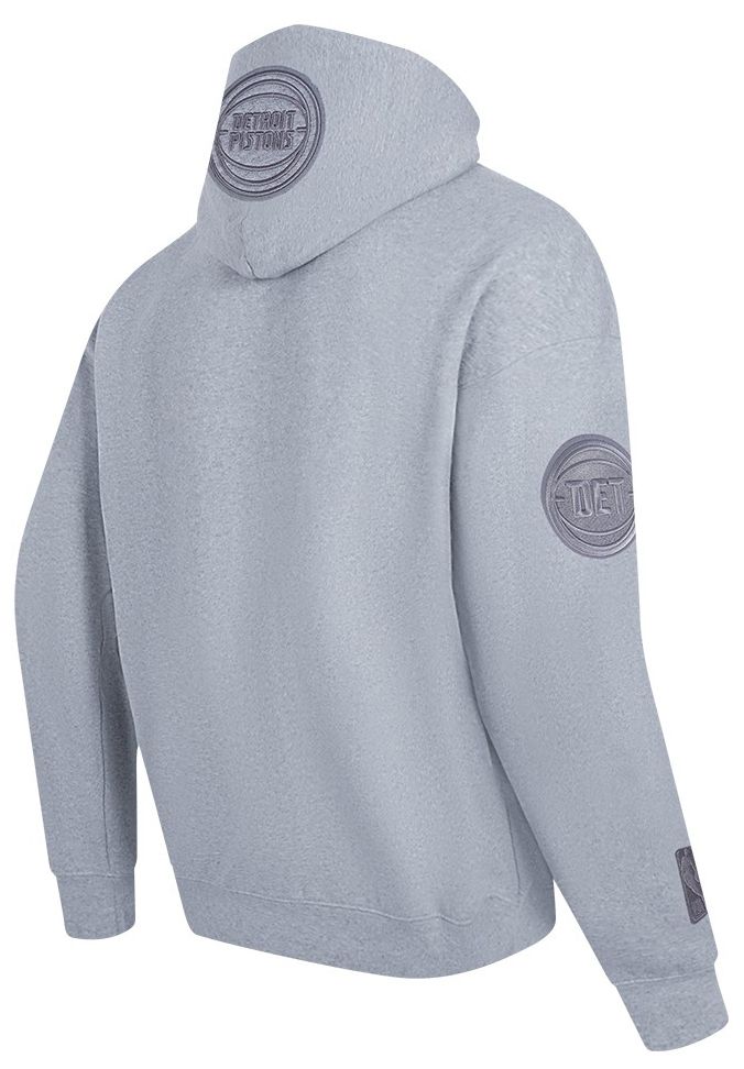 Pro Standard Men's Detroit Pistons Grey Neutral Drop Fleece Hoodie product image