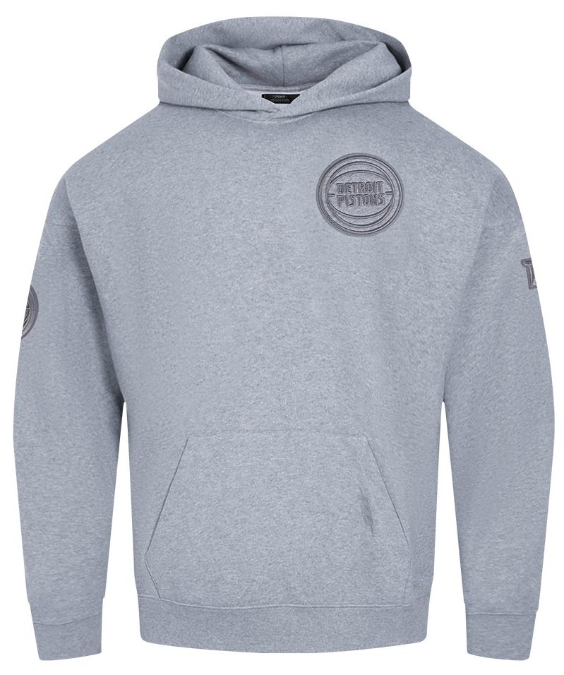 Pro Standard Men's Detroit Pistons Grey Neutral Drop Fleece Hoodie product image