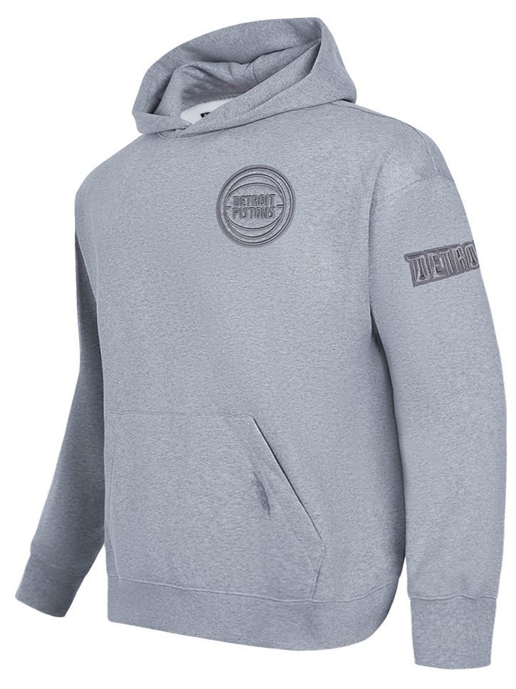 Pro Standard Men's Detroit Pistons Grey Neutral Drop Fleece Hoodie product image