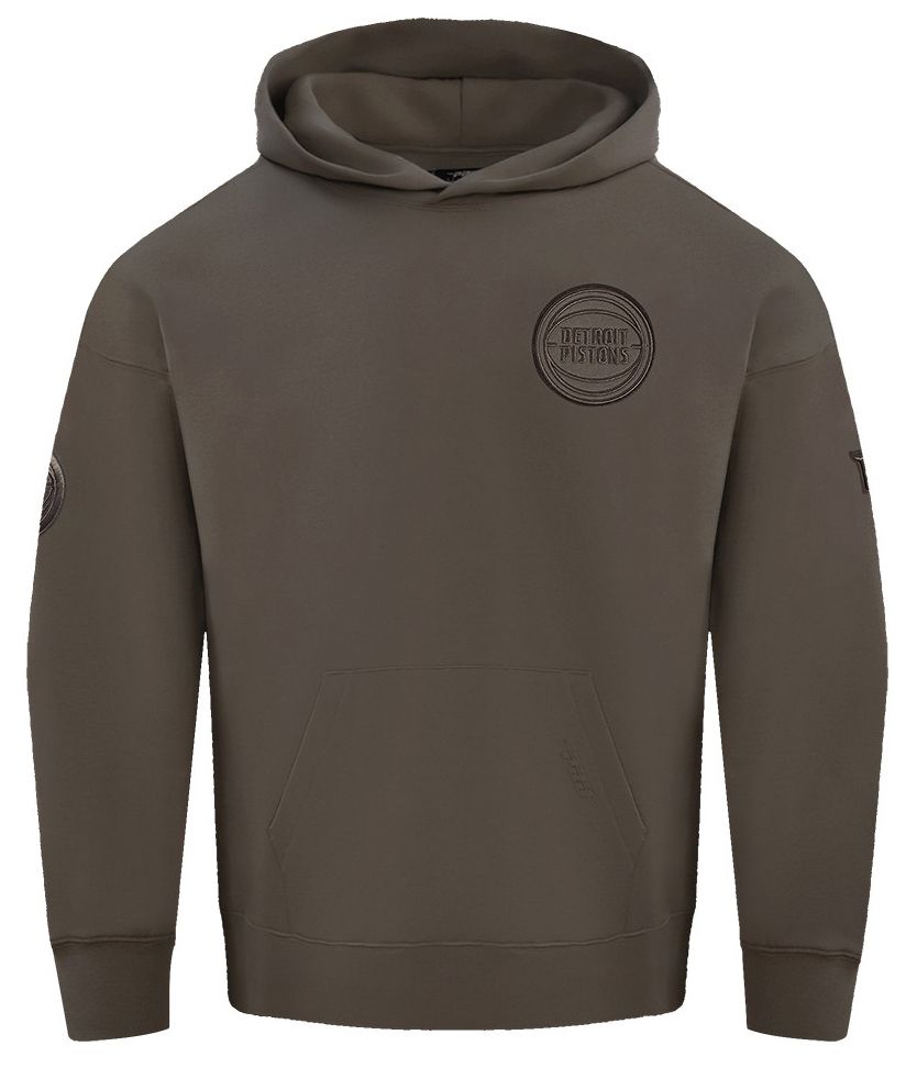 Pro Standard Men's Detroit Pistons Taupe Neutral Drop Fleece Hoodie product image