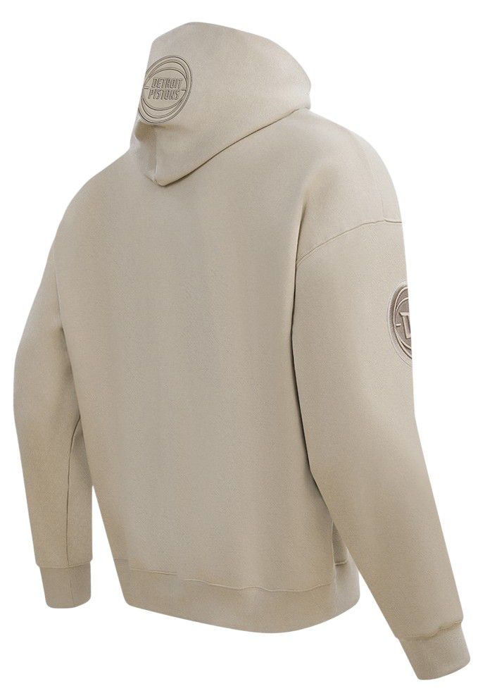 Pro Standard Men's Detroit Pistons Taupe Neutral Drop Shoulder Fleece Hoodie product image