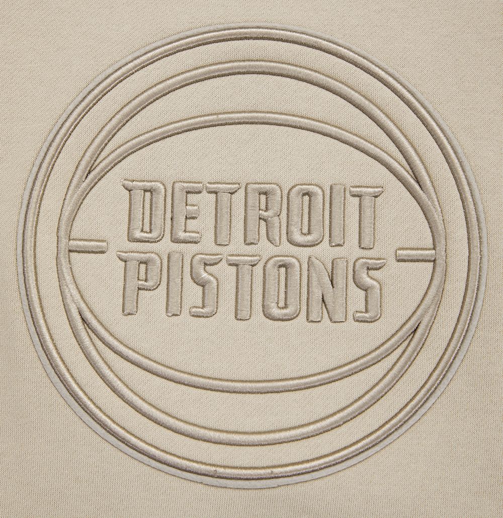 Pro Standard Men's Detroit Pistons Taupe Neutral Drop Shoulder Fleece Hoodie product image