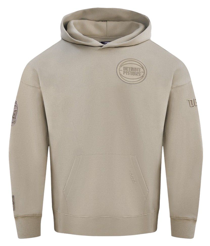Pro Standard Men's Detroit Pistons Taupe Neutral Drop Shoulder Fleece Hoodie product image