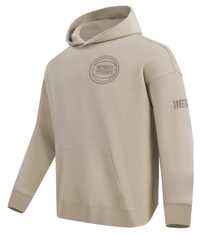 Pro Standard Men's Detroit Pistons Taupe Neutral Drop Shoulder Fleece Hoodie product image