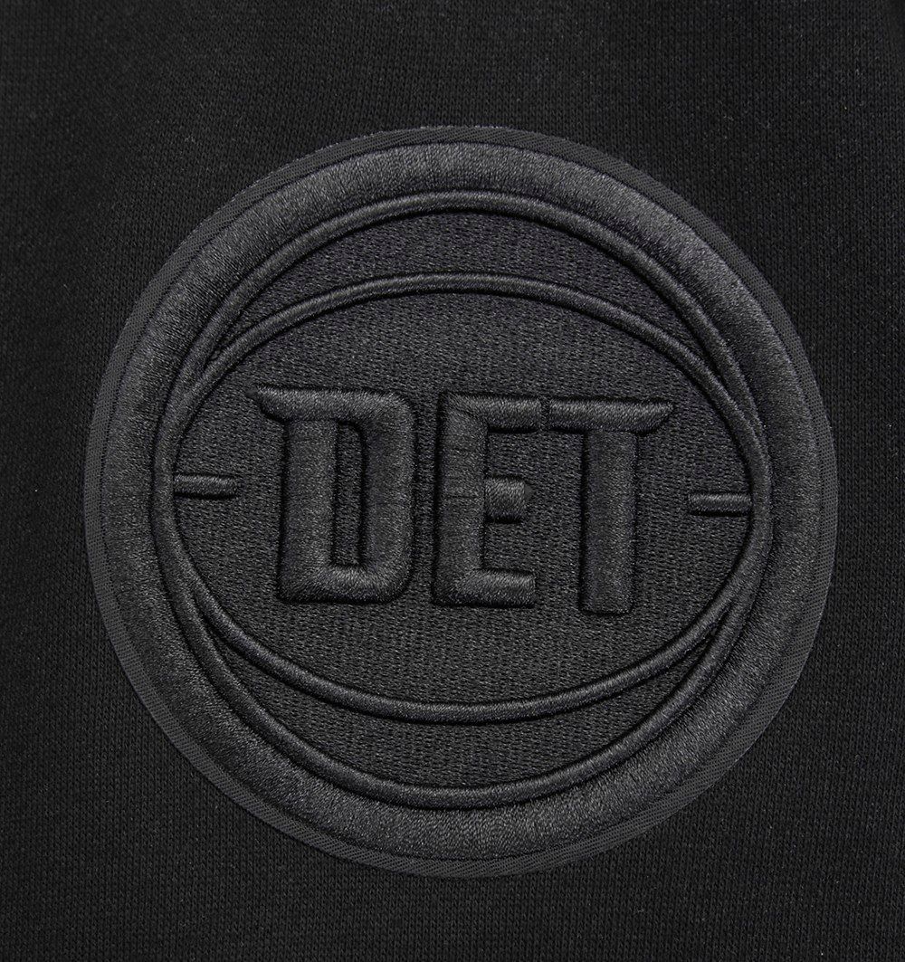 Pro Standard Men's Detroit Pistons Black Neutral Drop Fleece Crew Sweatshirt product image