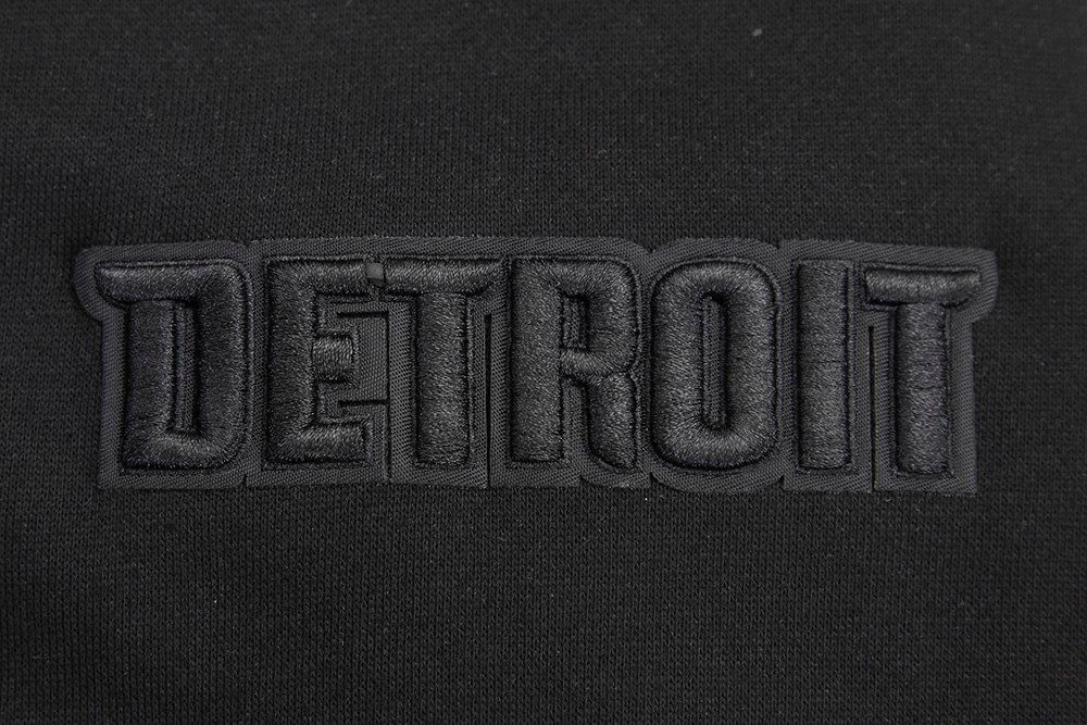 Pro Standard Men's Detroit Pistons Black Neutral Drop Fleece Crew Sweatshirt product image