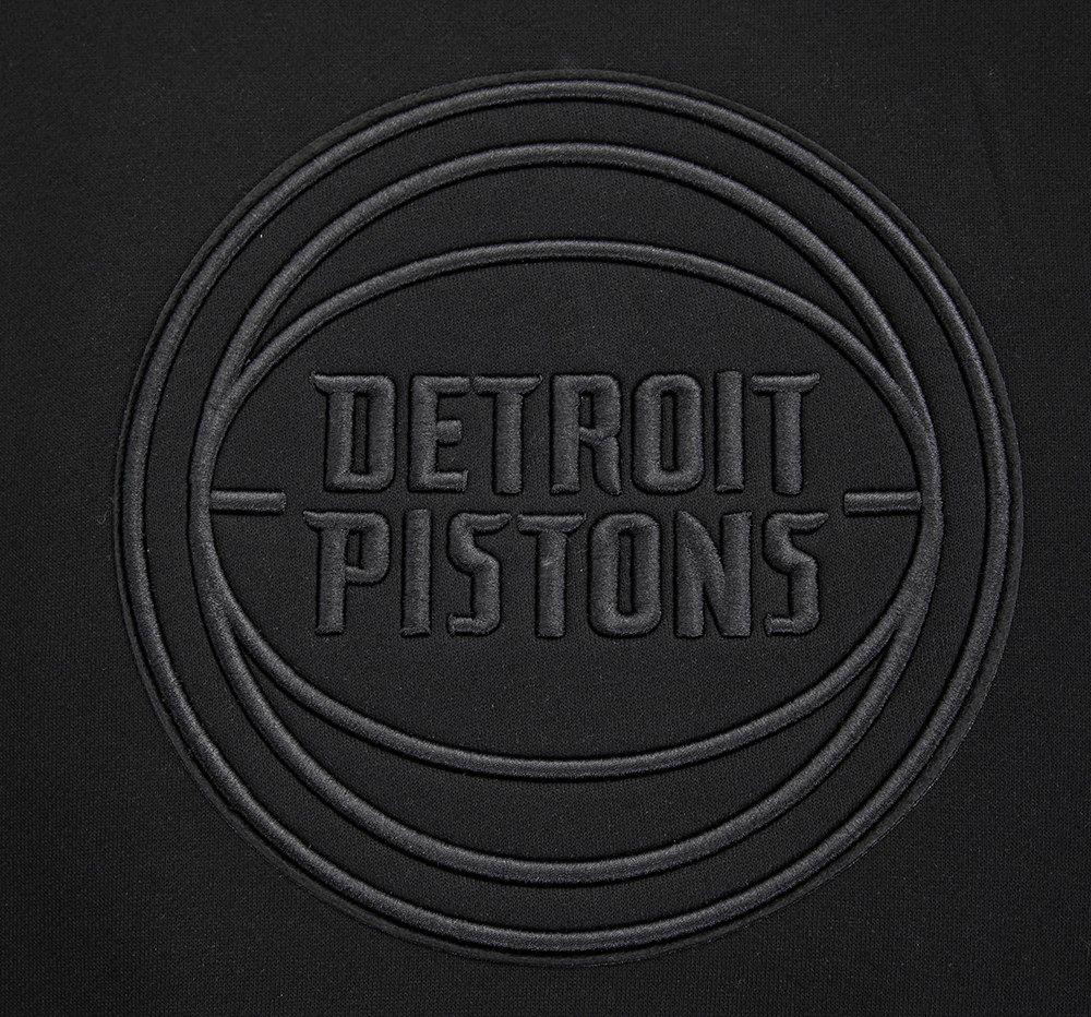 Pro Standard Men's Detroit Pistons Black Neutral Drop Fleece Crew Sweatshirt product image