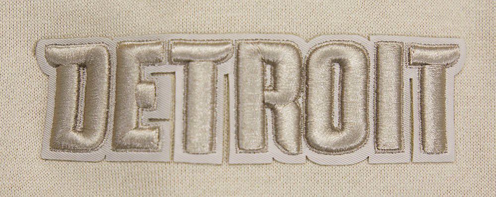 Pro Standard Men's Detroit Pistons Taupe Neutral Drop Fleece Crew Sweatshirt product image
