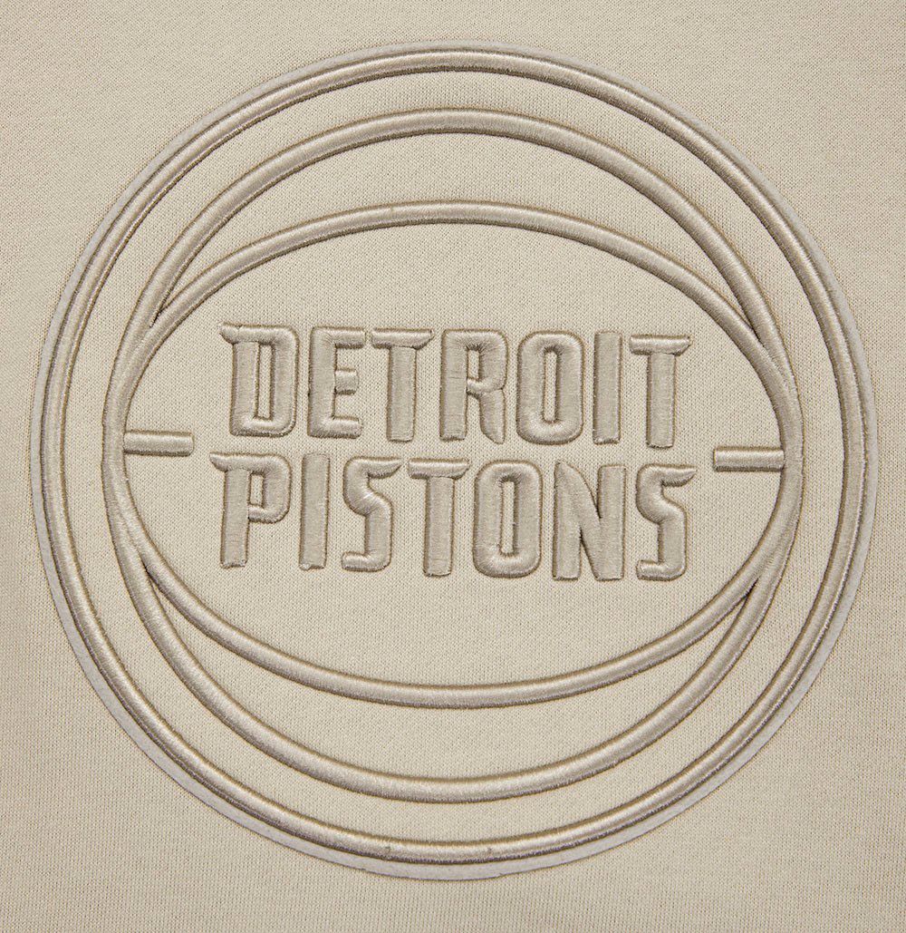 Pro Standard Men's Detroit Pistons Taupe Neutral Drop Fleece Crew Sweatshirt product image