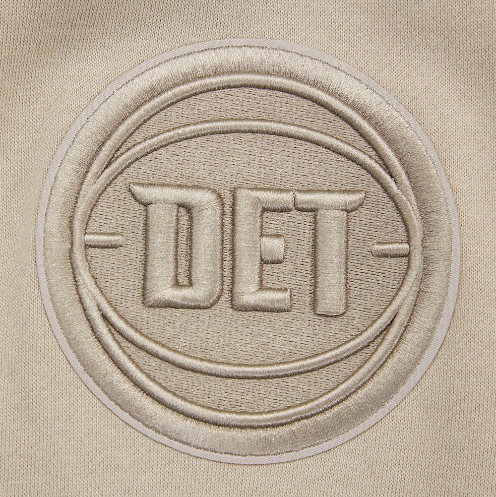 Pro Standard Men's Detroit Pistons Taupe Neutral Drop Fleece Crew Sweatshirt product image