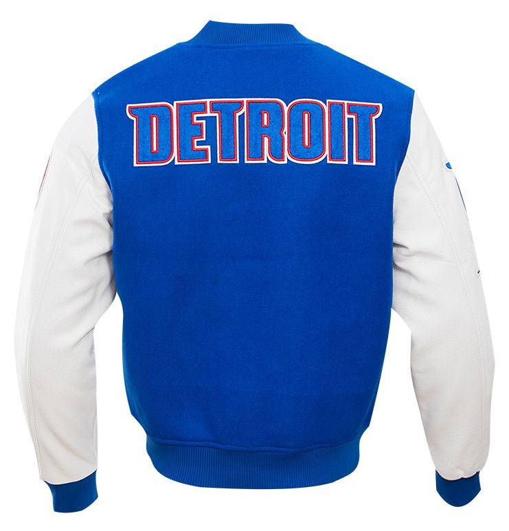 Pro Standard Men's Detroit Pistons Royal Classic Wool Varsity Jacket product image