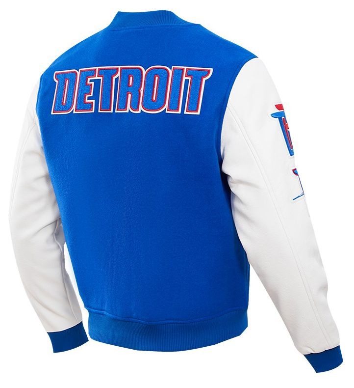 Pro Standard Men's Detroit Pistons Royal Classic Wool Varsity Jacket product image