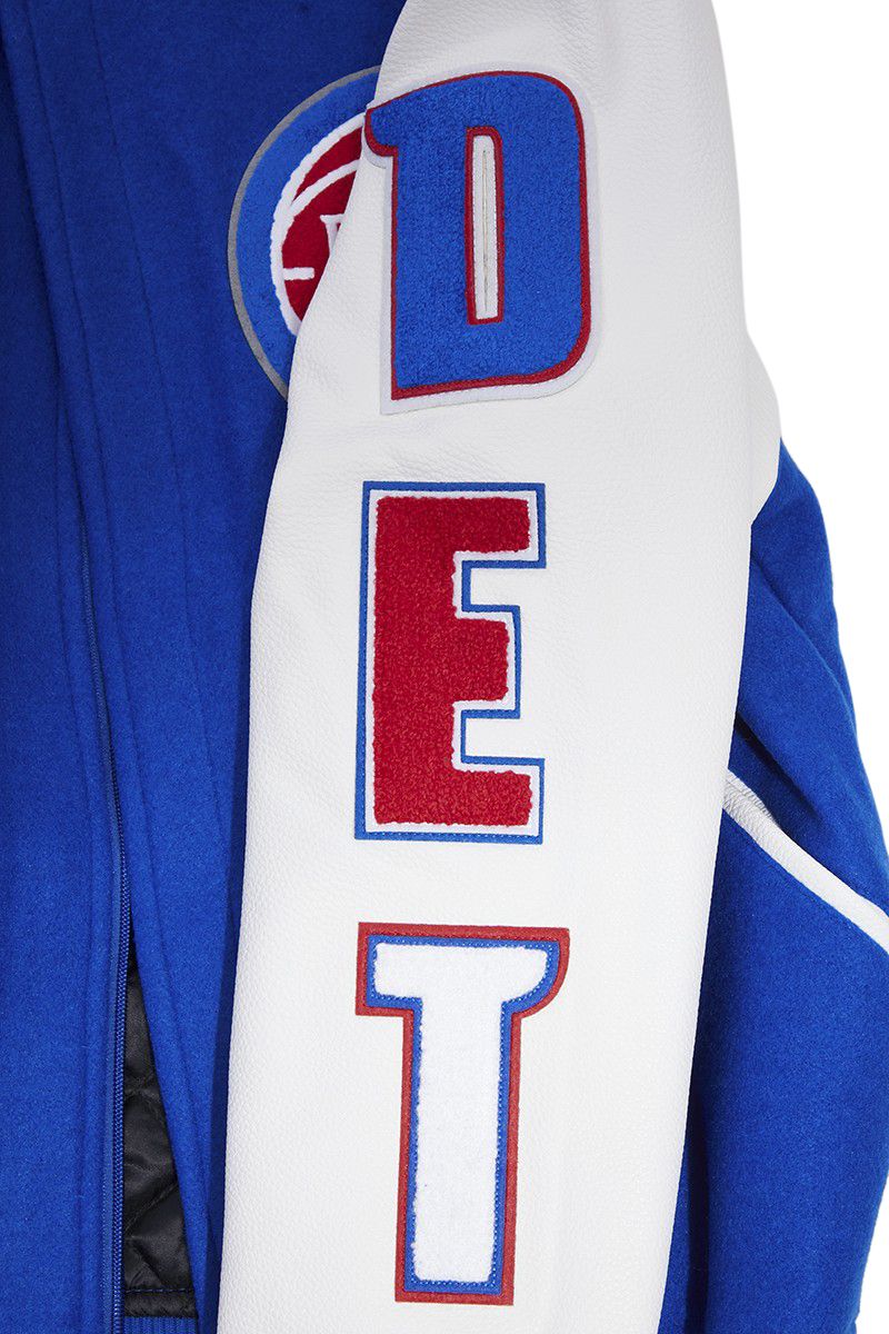 Pro Standard Men's Detroit Pistons Royal Classic Wool Varsity Jacket product image