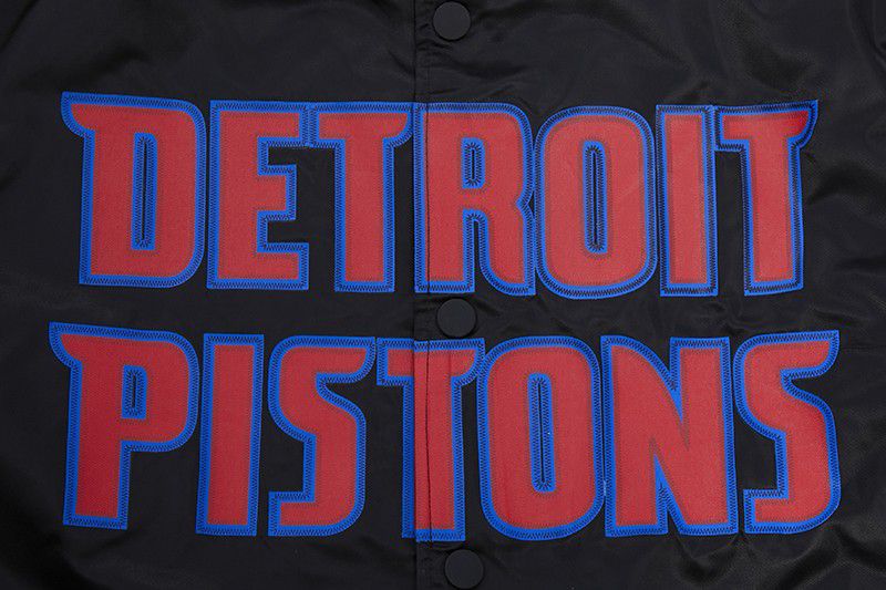 Pro Standard Men's Detroit Pistons Black Big Logo Satin Jacket product image