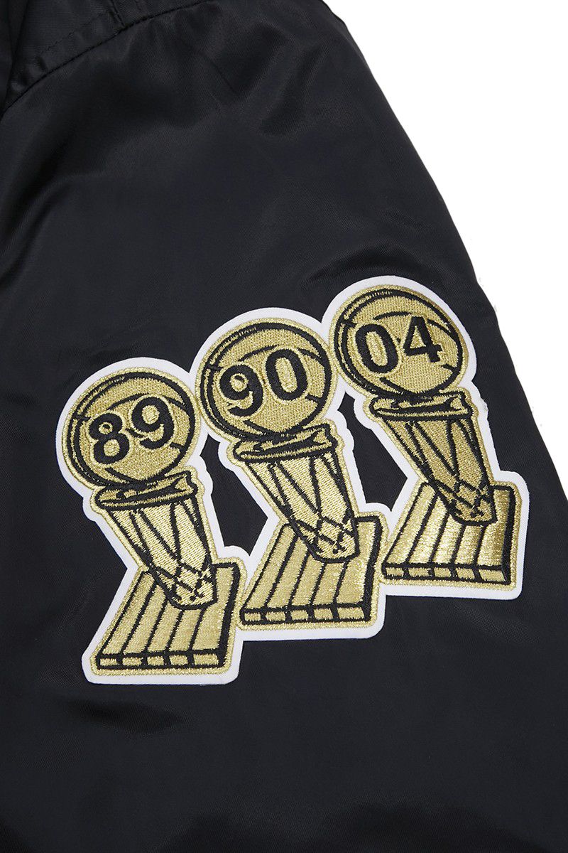 Pro Standard Men's Detroit Pistons Black Big Logo Satin Jacket product image