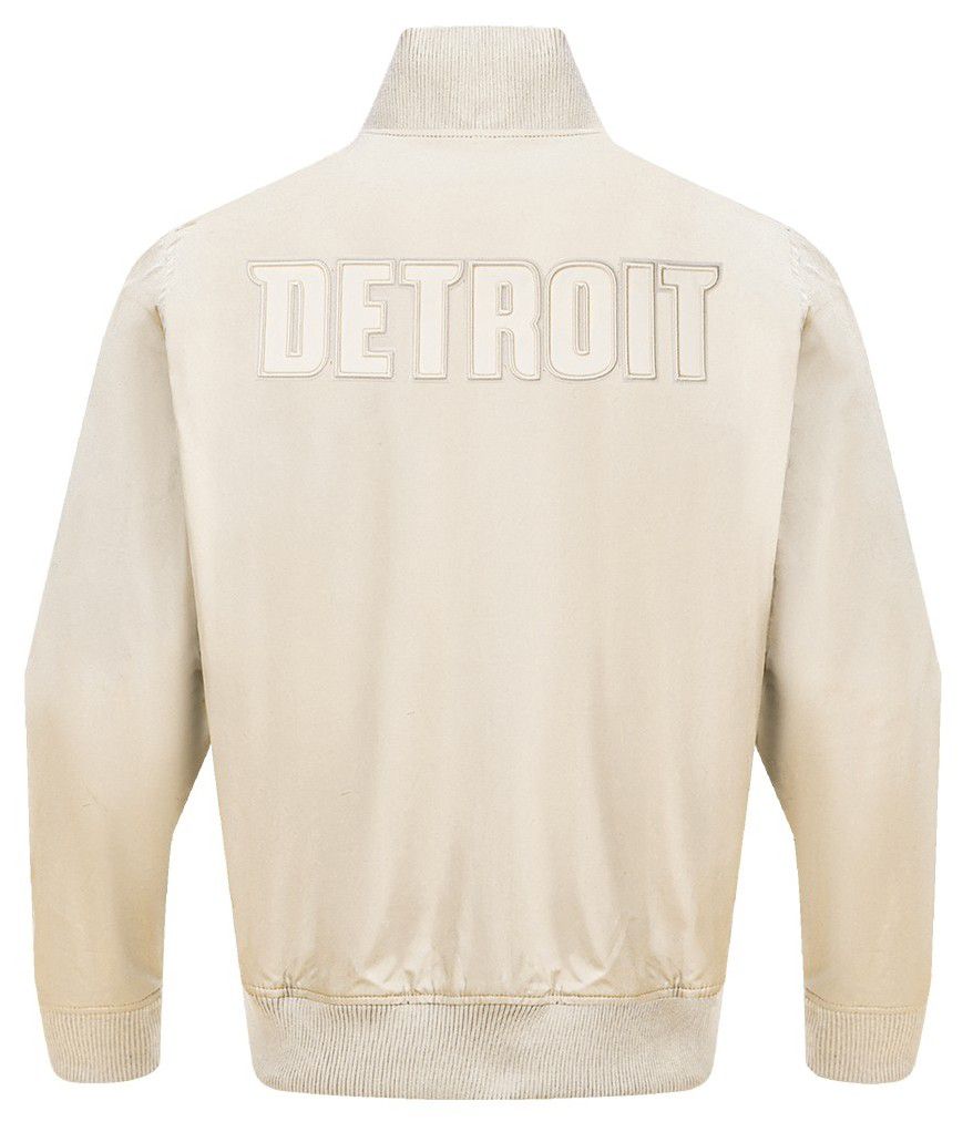 Pro Standard Men's Detroit Pistons Off White Neutral Twill Jacket product image