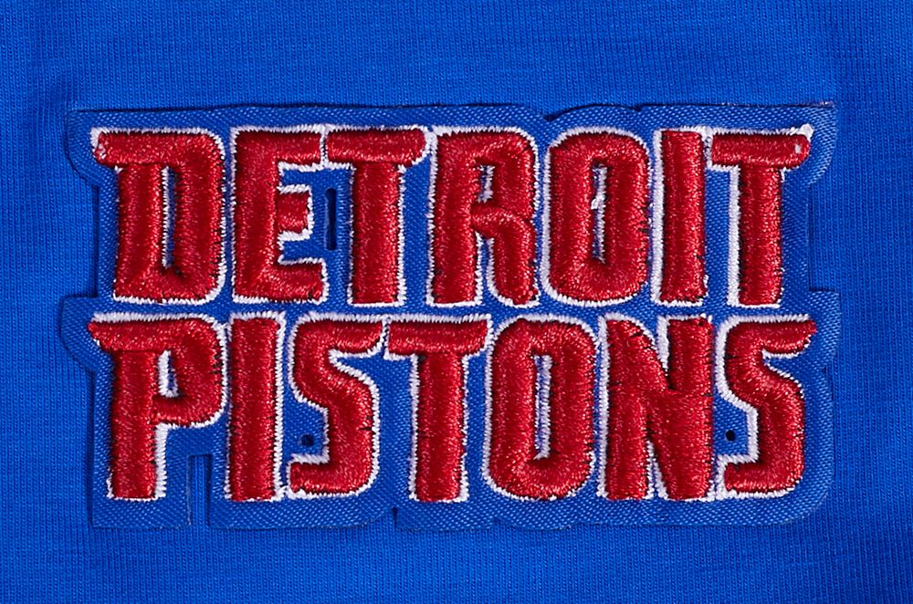Pro Standard Women's Detroit Pistons Blue Script Tail Boxy T-Shirt product image