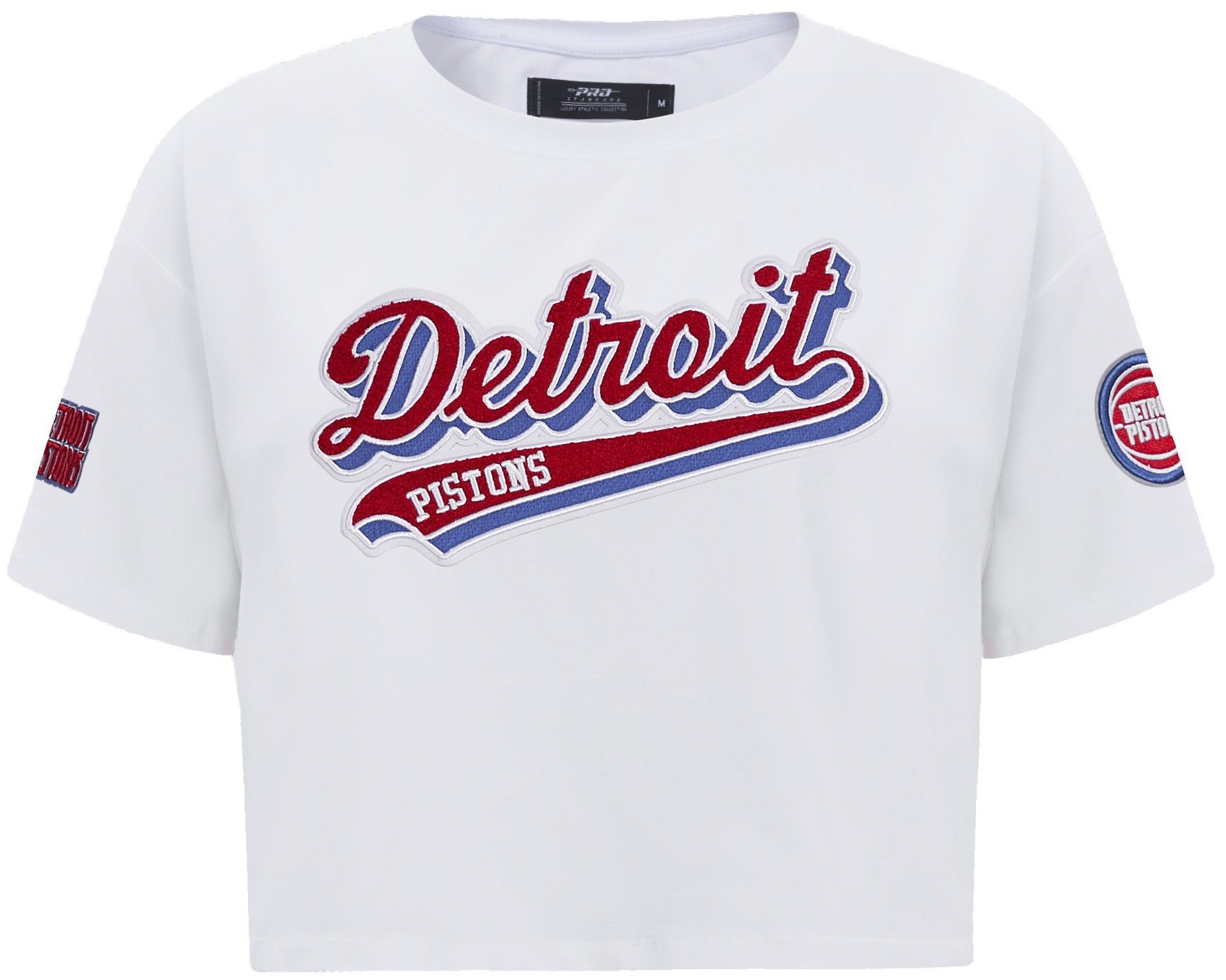Pro Standard Women's Detroit Pistons Script White Boxy T-Shirt product image