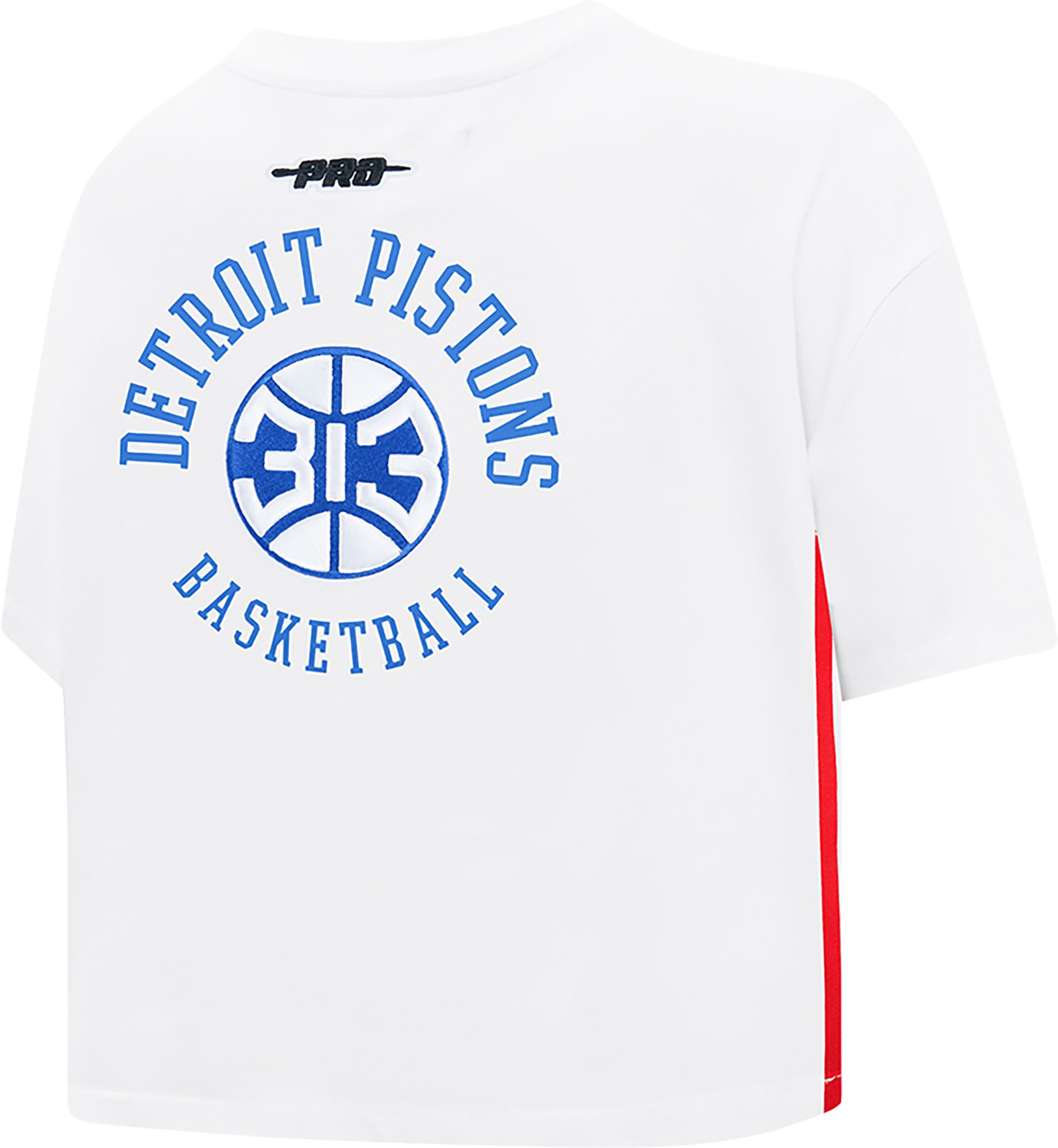 Pro Standard Women's Detroit Pistons White Crest Emblem Boxy T-Shirt product image