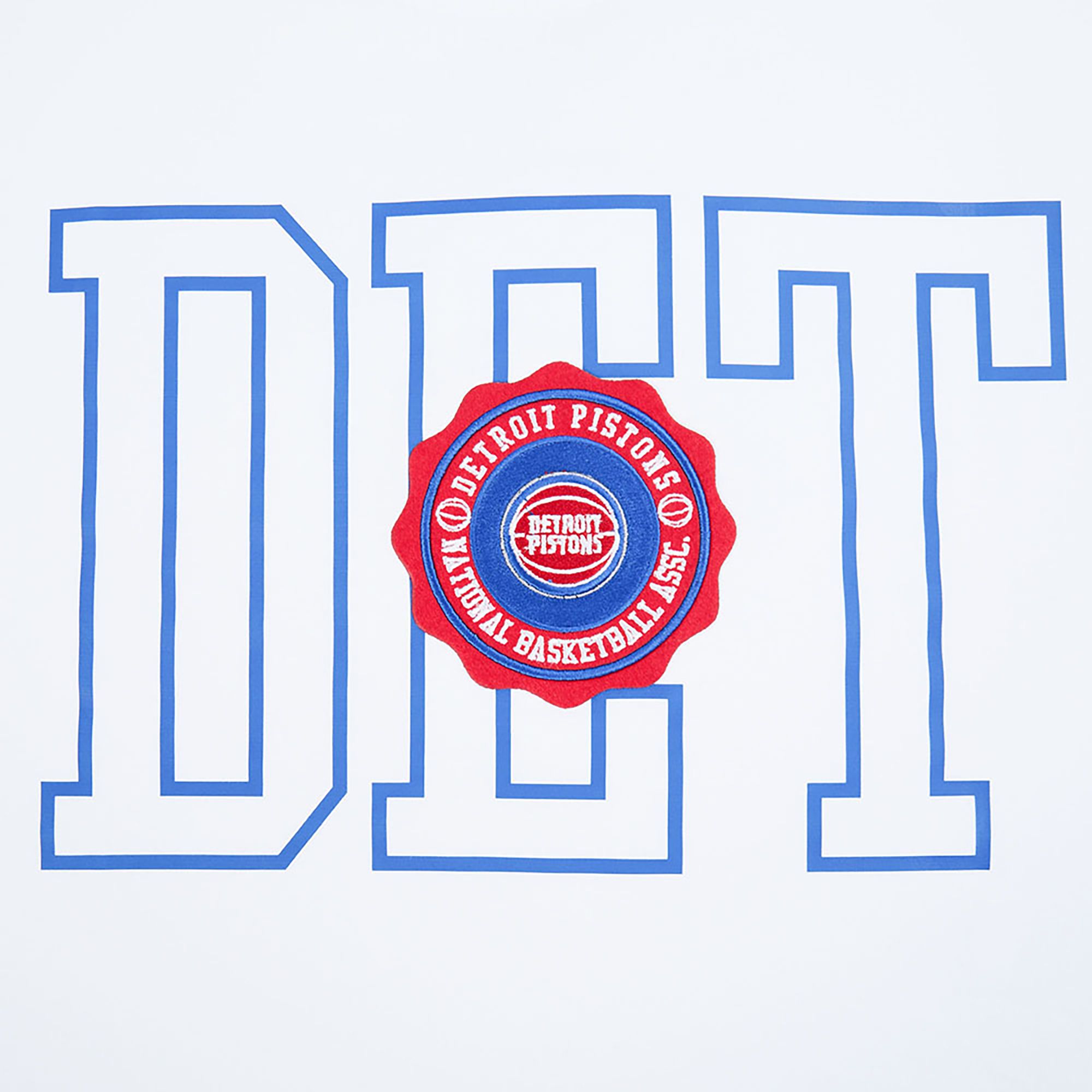 Pro Standard Women's Detroit Pistons White Crest Emblem Boxy T-Shirt product image