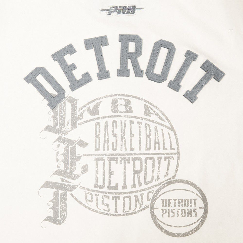 Pro Standard Women's Detroit Pistons Off White Street Team Slim T-Shirt product image
