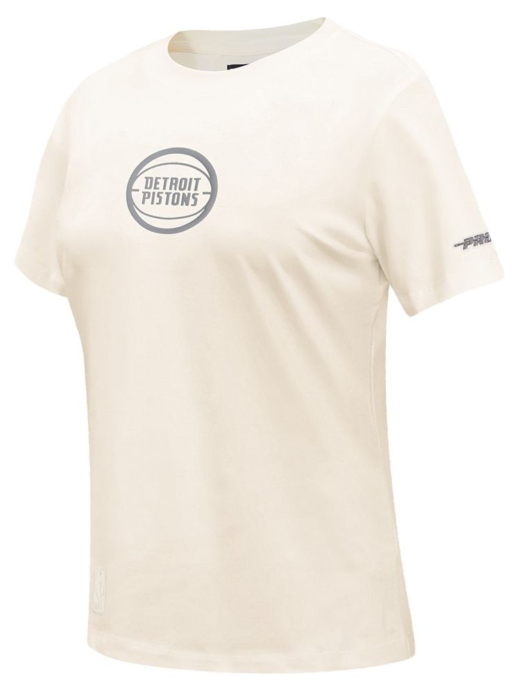 Pro Standard Women's Detroit Pistons Off White Street Team Slim T-Shirt product image