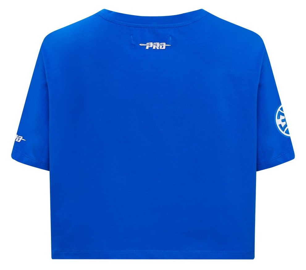 Pro Standard Women's Detroit Pistons Blue Wordplay Boxy T-Shirt product image