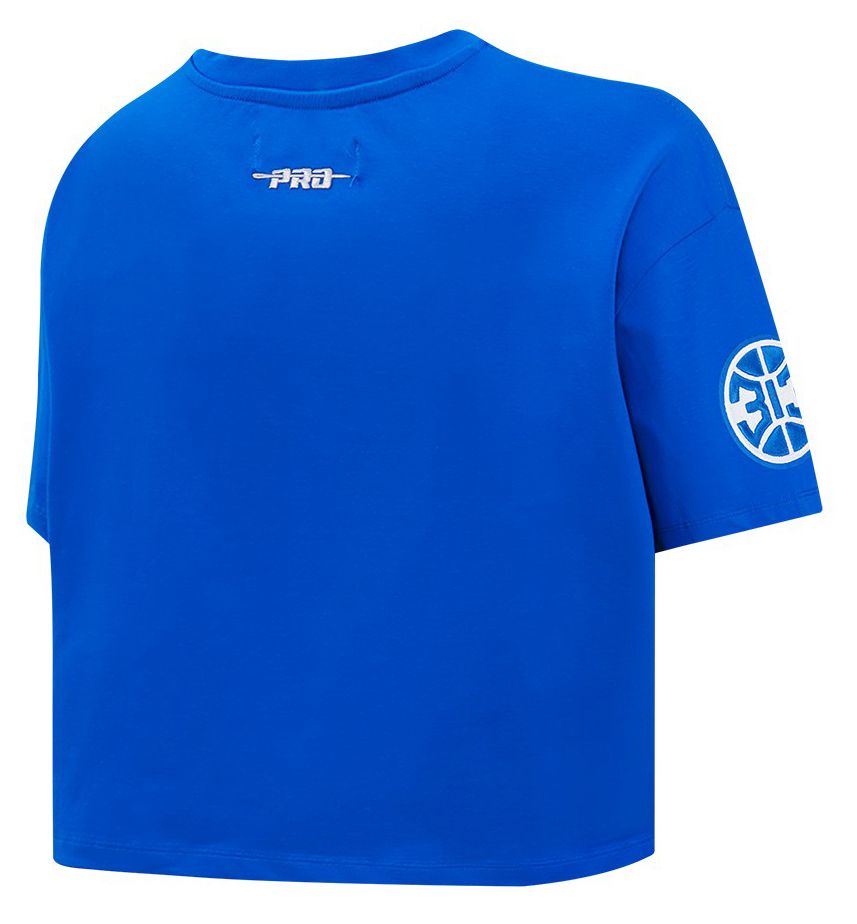 Pro Standard Women's Detroit Pistons Blue Wordplay Boxy T-Shirt product image