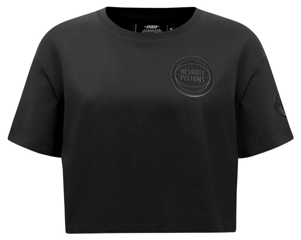 Pro Standard Women's Detroit Pistons Black Boxy Cropped T-Shirt product image